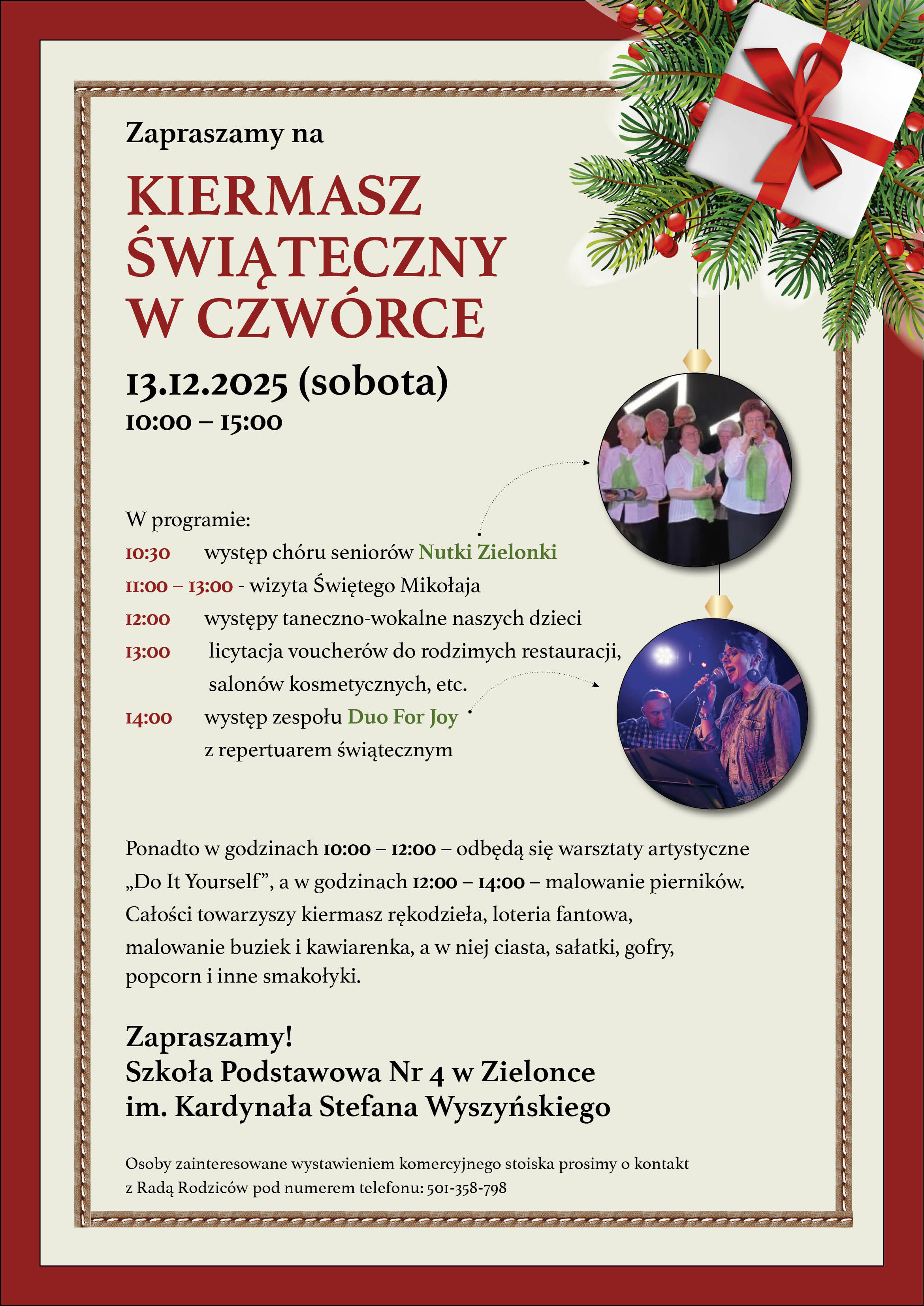 Kiermasz swiateczny 2025